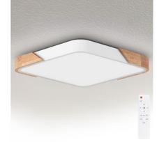 Brilagi - reguliuojamas LED šviestuvas PILANA LED/60W/230V ąžuolas/balta 56x56 cm + su nuotoliniu pultu
