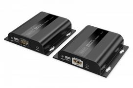 Przedłużacz (extender) po skrętce kat.6 HDMI 4K/60Hz przez IP 1G lub do 120m/200m z PoE, max. 253 odbiorniki, sterowanie IR - zestaw | DS-55353 | 4016032501916