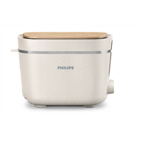PHILIPS Toaster | HD2640/10 Eco Conscious Edition | 830 W Power | 2 Slots | Housing made of 100% Bio-based plastic | Silk White Matt