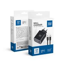 Telefono įkroviklis Blue Star USB C QC4.0 PD 3A 45W + USB C į USB C laidas TFB-TC-45WPD juodas