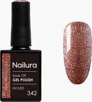 Nailura - Gel Polish 342 - Ruby Red Glitter - 10 ml