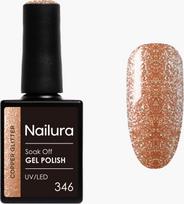 Nailura - Gel Polish 346 - Copper Glitter - 10 ml