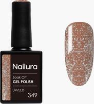Nailura - Gel Polish 349 - Beige Gold Glitter - 10 ml