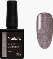 Nailura - Gel Polish 352 - Silver Taupe Glitter - 10 ml