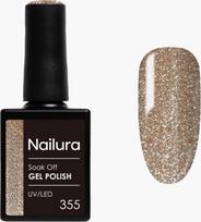 Nailura - Gel Polish 355 - Bronze Silver Glitter - 10 ml