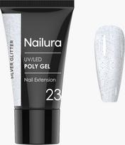 Nailura - Poly Gel 23 - Silver Glitter - 30 ml