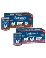 BUTCHER'S Original Recipe Mix 12x400 g skonių padažas (jautienos, kalakutienos ir vištienos), želė (jautienos, ėrienos ir vištienos)