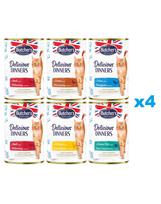 BUTCHER'S Delicious Dinners Mix skoniai želė 24x400g gabalėliuose su vištiena, elniena, upėtakiu, jūros žuvimi, jautiena