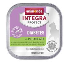 Animonda Integra Protect Diabetes dietinis šlapias pašaras suaugusioms katėms, kalakutų širdys, 100g