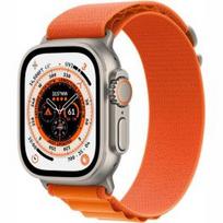 APPLE Watch Ultra GPS + Cellular, 49mm Titanium with Orange Alpine - Medium sportinis laikrodis MQFL3EL/A