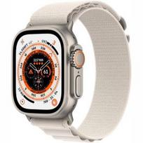 APPLE Watch Ultra GPS + Cellular, 49mm Titanium with Starlight Alpine - Large sportinis laikrodis MQFT3EL/A