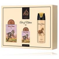 Lattafa Pride Art of Nature II rinkinys vyrams ir moterims (100 ml. EDP + 20 ml. EDP + 200 ml. kūno purškiklis) - Rinkinys