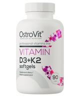 Vitaminas D3 + K2 - 90 minkštųjų kapsulių