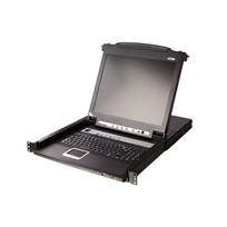 Aten | 8-Port PS/2-USB VGA 17" LCD KVM Switch with Daisy-Chain Port and USB Peripheral Support | CL5708M|CL5708M-ATA-AG