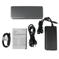 15-in-1 USB-C jungčių stotelė DELTACO, palaiko 3 ekranus, 2x HDMI, DP, USB-C, USB-A, RJ45, SD / USBC-HDMI29 / 1902424|USBC-HDMI29