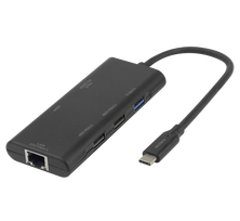 USB-C prijungimo stotelė DELTACO, viena, 1x HDMI, 3x USB-A, RJ45 / USBC-HDMI31 / 1902571|1902571