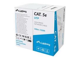 Lanberg | LAN Cable CAT.5E UTP 100M Solid CU Grey Fluke Passed | LCU5-12CU-0100-S|LCU5-12CU-0100-S