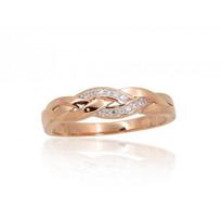 Auksinis žiedas su deimantais moterims Diamond Sky "Golden Wave VII"