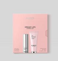 Kiko Milano lūpų priežiūros rinkinys: lūpų šveitiklis ir spindintis balzamas