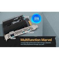 Sonnet McFiver PCIe plokštė – daugiafunkcinė adapterio plokštė su dviem M.2 NVMe SSD lizdais, 10Gb Ethernet ir dviem 10Gbps USB-C prievadais | G10E-USBC-M2-E | 732311013478