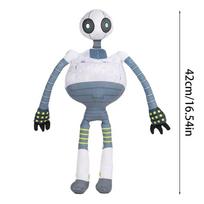 42cm Laukinis robotas pliušiniai žaislai, Robotas pliušinis žaislas, Pilkas įdarytas robotas vaikų kambario dekorui, Dovana animacijos gerbėjams ir vaikų gimtadieniui 42cm