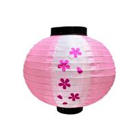 Rožinis vyšnių žiedų japoniško stiliaus apvalus žibintas atsparus vandeniui lauko patalpų restorano dekoras kabantys nuotraukų rekvizitai festivalio šviesos 30x30cm pink
