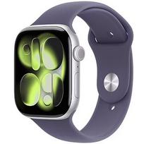 Apple Watch Series 11, GPS + Cellular, Silver Aluminium, Purple Fog Sport Band (S/M) - 46mm MFCP4MP/A