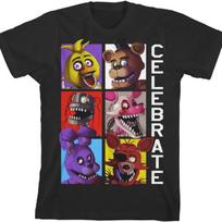 Five Nights at Freddy's Švęsk berniuko juodus marškinėlius S juoda
