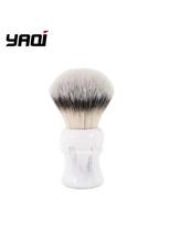 YAQI Everest 24mm White Marble Synthetic Hair Travel Shaving Brush Mens Shavers Brushes