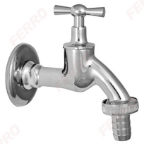 Rutulinis sodo ventilis FERRO su jungtimi 1/2", chromuotas