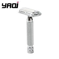 YAQI Monarch Chrome Color Safety Razor and Shaving Soap Kit for Facial Cleansing