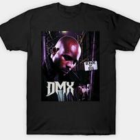 Dmx T Shirt Bootleg Red Logo Official Mens Black L S juoda