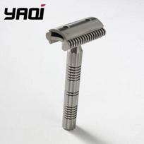 YAQI Raw Color Version Bohemia 316 Stainless Steel Adjustable Baseplate Men Safety Beard Razor - Classic Shaving Tool