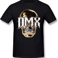 DMX Men's Black T-Shirt, Casual Short-Sleeved Cotton T-Shirt 4X-Large S juoda