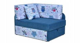 Vaikiška sofa-lova, mėlyna, vaikams, šeimos baldai Bambino, 80x180 cm,