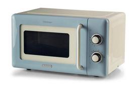 Ariete Vintage Line 3960 Vintage Microwave Oven, 800W, 20L Capacity, 3 Functions, 5 Cooking Levels, Timer, Blue