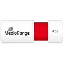 MediaRange 4GB MR970 USB Type-A 2.0 White/ Red
