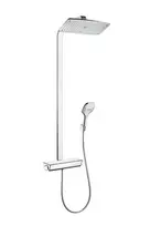 Hansgrohe Raindance Select E – dušo kolona Showerpipe 360 su termostatiniais maišytuvais, EcoSmart 9 l/min, chromuota 27286000