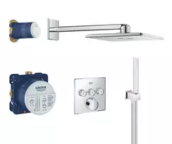 Grohe SmartControl Perfect – dušo kolona su įmontuojamu maišytuvu, chromuota 34712000