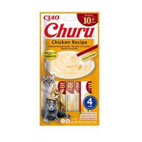 CHURU Senior kreminis skanėstas su vištiena vyresnėms katėms, 4 vnt.