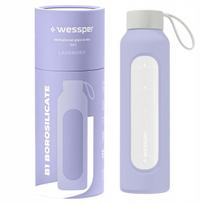 Wessper B1 borosilikatinis 500 ml levandų stiklinis butelis