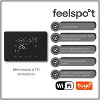 Elektroninis programuojamas termostatas Feelspot WTH25.05RF Wi-Fi, juodas,Elektroninis programuojamas termostatas Feelspot WTH25.05RF Wi-Fi, juodas
