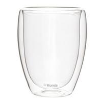 Homla dvigubų sienelių puodelių rinkinys Cembra, skaidrus, 350 ml, 2 dalių