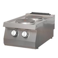 Didelės galios viryklė - 2 degikliai - elektrinė - vienas įrenginys - 70 cm gylio