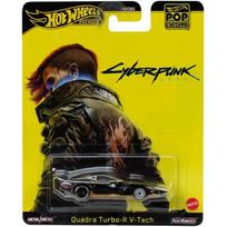 LENKTA KORTELĖ!!!    Hot Wheels Premium Pop Culture Modeliukas Cyberpunk Quadra Turbo-R V-Tech Black (yra Sandėlyje)
