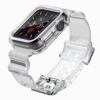 Silicone Band Strap Bracelet Case Strap Light Set for Apple Watch 38mm - Black