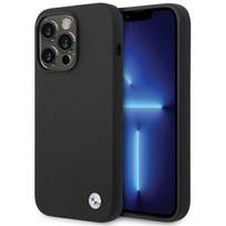BMW Silicone Metal Logo iPhone 15 Pro Max Case - Black
