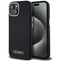 Karl Lagerfeld FW Metal Plate MagSafe iPhone 15 Case - Black