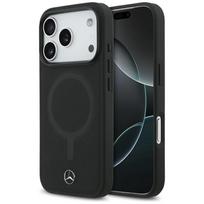 Mercedes Plain Smooth Leather MagSafe Case for iPhone 17 Pro - Black