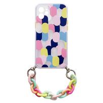 Color Chain Case gel flexible elastic case cover with a chain pendant for Samsung Galaxy A72 4G